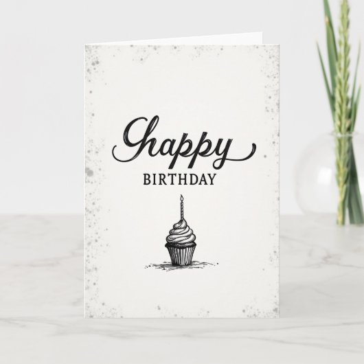 Zoete Kaars Cake Kaart (Voorkant)