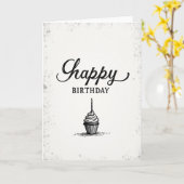 Zoete Kaars Cake Kaart (Gele Bloem)