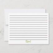 Zoete Kaarten voor het bakken van broodjes (Achterkant)