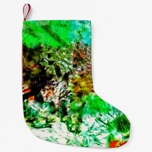 Zoete kalmerende abstracte kerstkous, kleine kerstsok