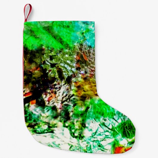 Zoete kalmerende abstracte kerstkous, kleine kerstsok (Voorkant)