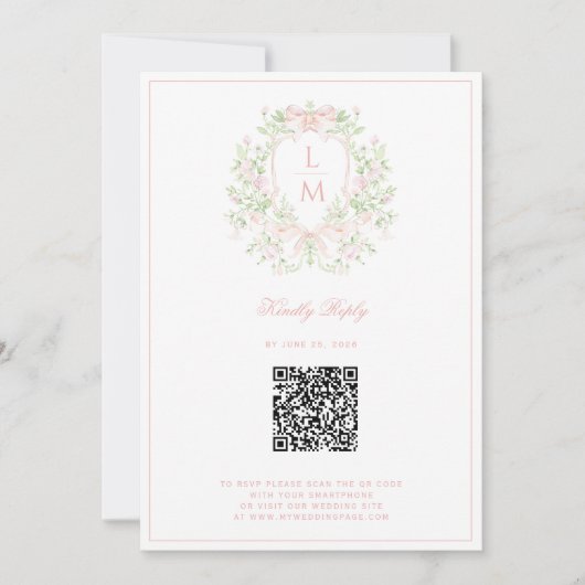 Zoete Kam met Roze Strikken Bewaar de Datum Save The Date (Voorkant)