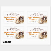 Zoete kastanjeconserven van jam-etiketten sticker (Vel)