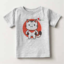 Zoete Kat Baby T-Shirt – Schattig Kattenontwerp vo