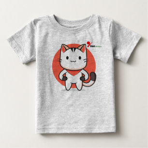 Zoete Kat Baby T-Shirt – Schattig Kattenontwerp vo