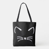 Zoete kat kitten gezicht tote bag (Achterkant)