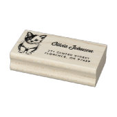 Zoete kat kunst decoratief retouradres rubberstempel (Stempel)
