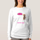 Zoete Kat Lange Mouwen T-shirt (Voorkant)