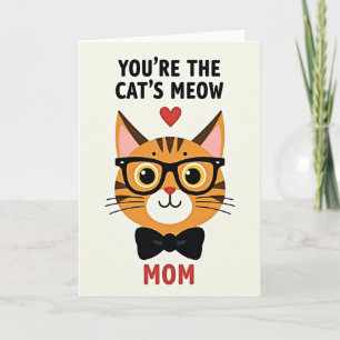 Zoete kat Moederdag kaart