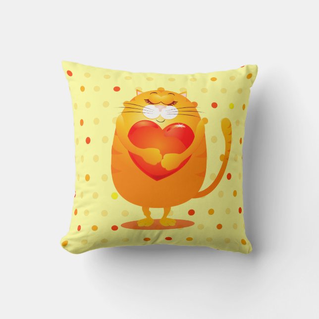 Zoete kat uit liefde, kussen (Voorkant)