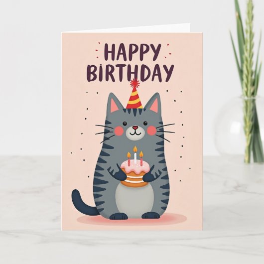 Zoete Katten Cake Kaart (Voorkant)