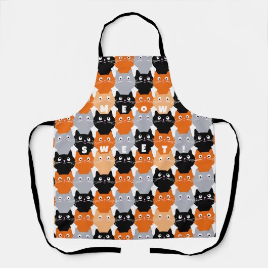 Zoete katten schort (Voorkant)