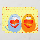 Zoete katten uit liefde, uitnodiging (Voorkant / Achterkant)