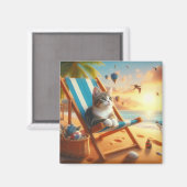 Zoete kattenmagneet, cadeau voor kattenliefhebbers magneet (Voorkant / Achterkant)