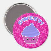 Zoete Kawaii Cupcake Magnet (Voorkant / Achterkant)