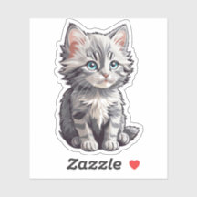 Zoete Kawaii Grijze Kat