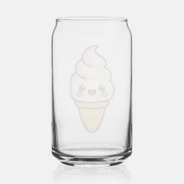 Zoete Kawaii ijs Blikvorm Glas