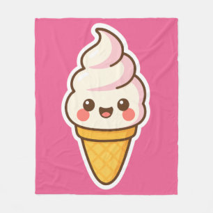 Zoete Kawaii ijs Fleece Deken