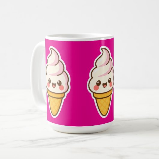 Zoete Kawaii ijs Koffiemok (Voorkant links)