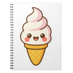 Zoete Kawaii ijs Notitieboek