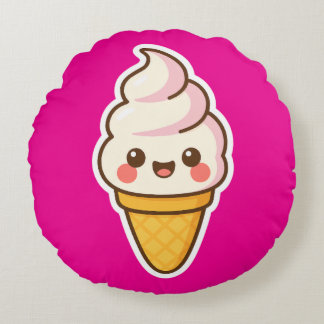 Zoete Kawaii ijs Rond Kussen