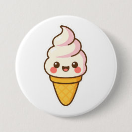 Zoete Kawaii ijs Ronde Button 7,6 Cm