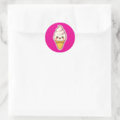 Zoete Kawaii ijs Ronde Sticker (Tas)