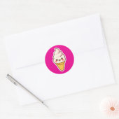 Zoete Kawaii ijs Ronde Sticker (Envelop)