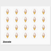 Zoete Kawaii ijs Ronde Sticker (Vel)