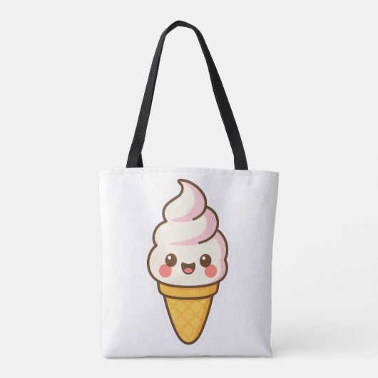 Zoete Kawaii ijs Tote Bag (Achterkant)