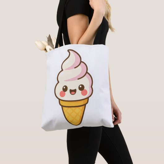 Zoete Kawaii ijs Tote Bag (Dichtbij)
