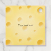 "Zoete kazen" Cheeky Cheese Slice gepersonaliseerd Bedankjes Labels (Achterkant)