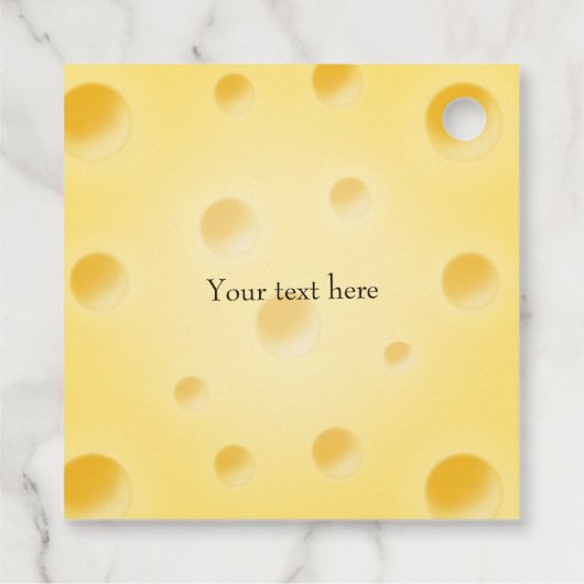 "Zoete kazen" Cheeky Cheese Slice gepersonaliseerd Bedankjes Labels (Achterkant)