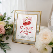 Zoete Kers Baby Shower Favor Bord