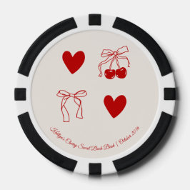 Zoete Kers Bruidsfeest Favoriet Poker Chip