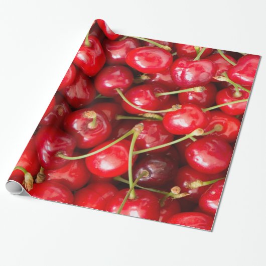 Zoete kers cadeaupapier (Uitgerold)