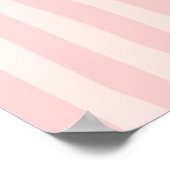 Zoete Kers Coquette Roze Gestreepte Meisjes Poster (Hoek)