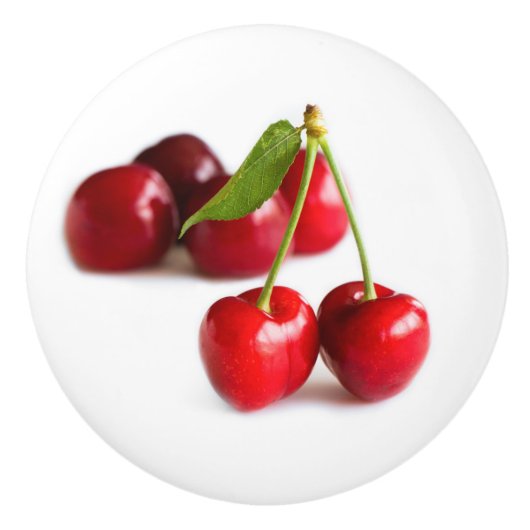 Zoete kers keramische knop (Voorkant)