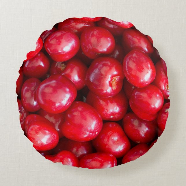 Zoete kers rond kussen (Voorkant)