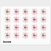 Zoete Kers Waterverf Baby Shower Sticker (Vel)