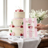 Zoete Kers Waterverf Baby Shower Uitnodiging