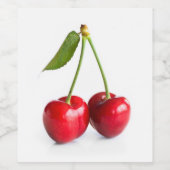 Zoete kers wijn etiket (Enkel label)