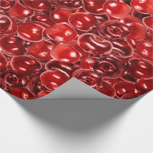 Zoete kersen cadeaupapier (Hoek)