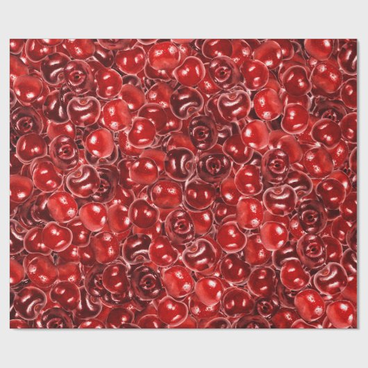 Zoete kersen cadeaupapier (Vlak)