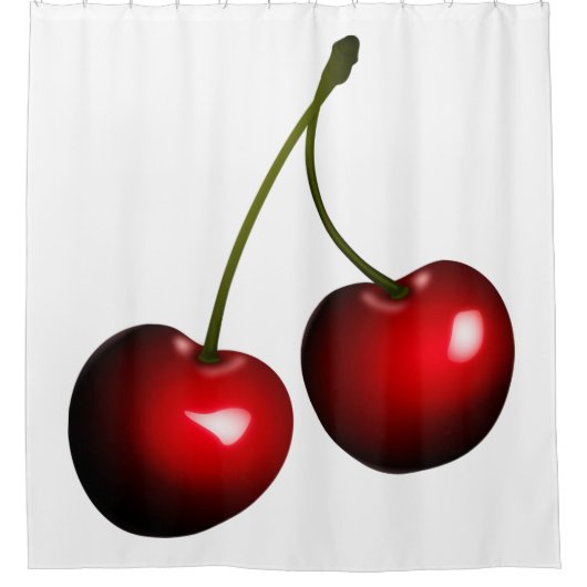 Zoete kersen douchegordijn (Voorkant)