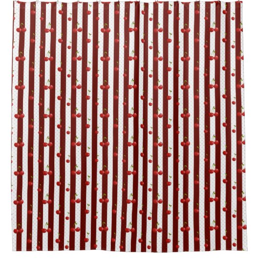 Zoete kersen douchegordijn (Voorkant)