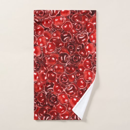 Zoete kersen handdoek (Handdoek)