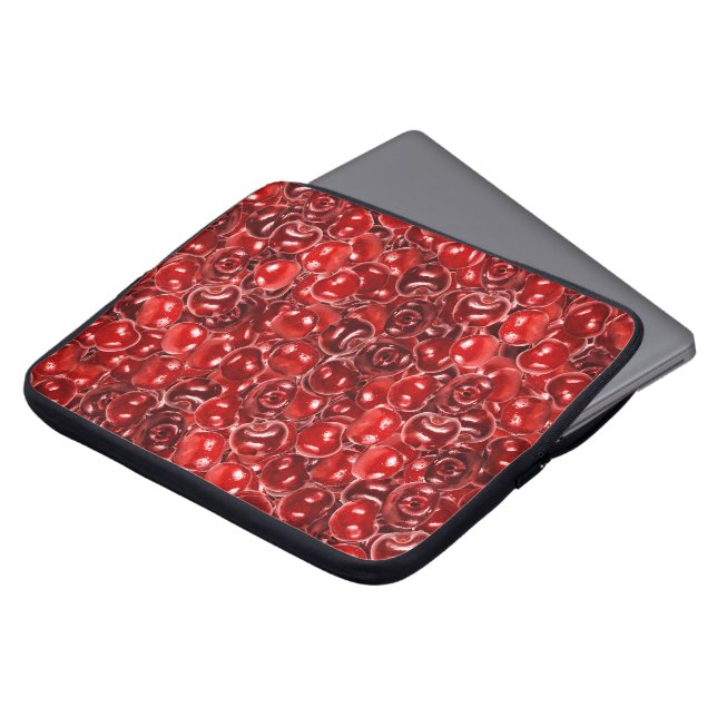 Zoete kersen laptop sleeve (Voorkant top)