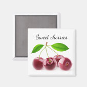 Zoete kersen magneet (Voorkant / Achterkant)