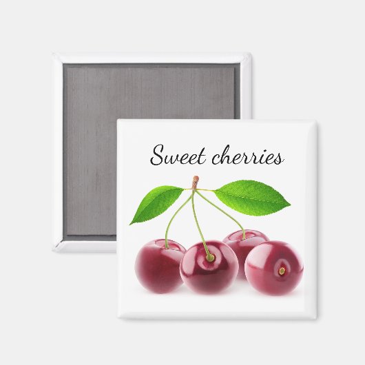 Zoete kersen magneet (Voorkant / Achterkant)